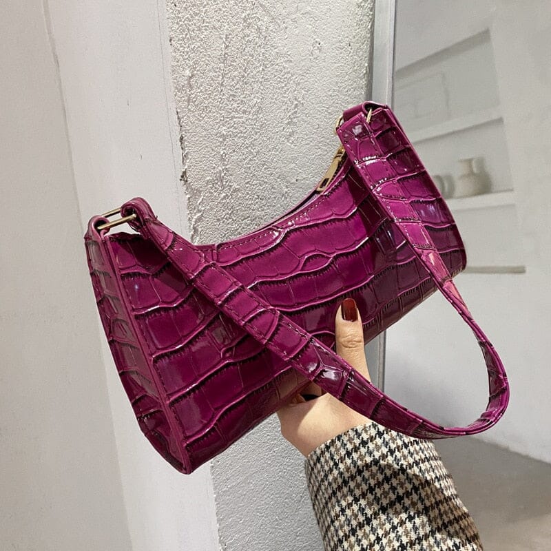 Bolsa Feminina Croco Verniz